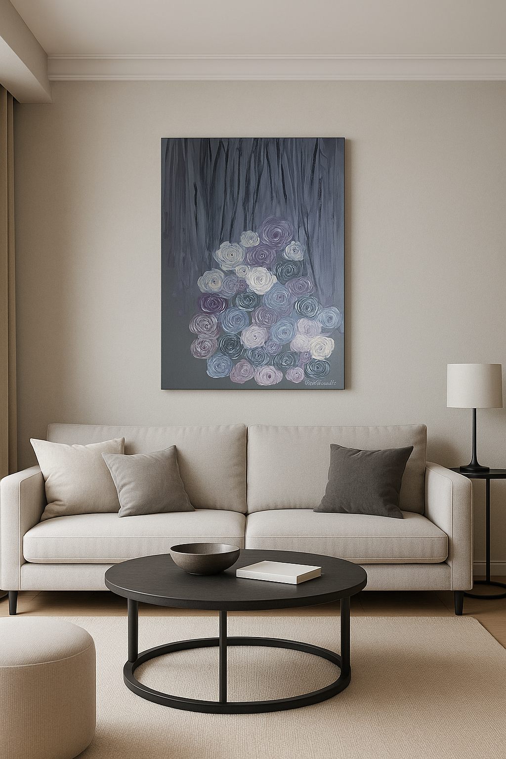 Leilão 8 - Quadro Flores de Silvia Bernardini — 1