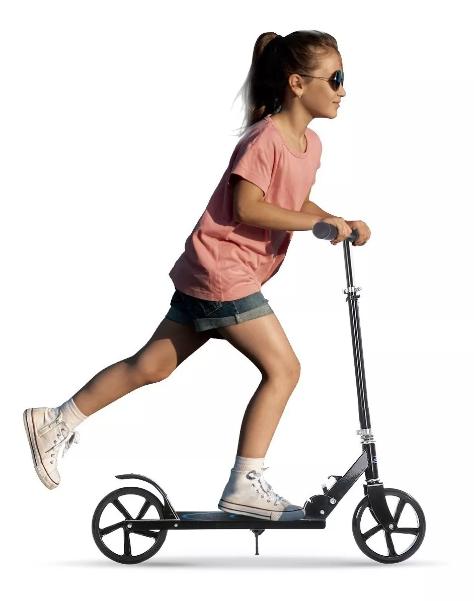 Leilão 3 - Patinete infantil adulto até 100kg 2 rodas grandes 200mm cor branco — 6